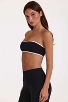Soutien-gorge de sport personnalisé pour femme, avec logo, couleur contrastante, col droit, tricoté, extensible, respirant, doux, ajusté, pour fitness, gym et yoga