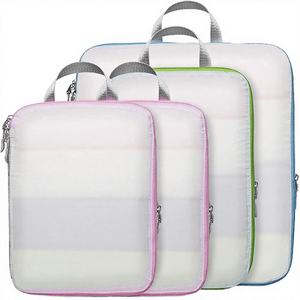 Cubos de Embalaje de Compresión Plegables y Portátiles para Viaje, Cierre de Cremallera, Diseño de Letras, Alta Calidad, Ligeros, Duraderos, de Poliéster - Product Image 3