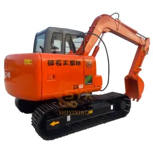 Used 6 ton Hitachi ex60 with front blade second hand used excavators gold suppliers for mining HITACHI EX60