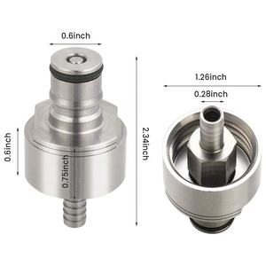 נירוסטה קרבונציה כובע נגד כובע לחץ עם 5/16 "barb כדור barb co2 צימוד פחמתי - Product Image 3