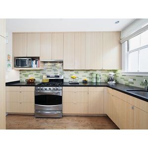 Armoire de <span class=keywords><strong>cuisine</strong></span> ouverte Prima Smart en placage de bois massif avec comptoir en quartz - Product Image 2