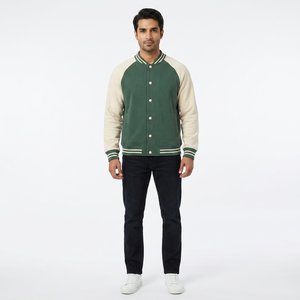 Blouson universitaire en laine premium avec logo personnalisé, broderie de qualité supérieure, style baseball, hiver, grandes tailles, service de vente en gros, fourrure - Product Image 1