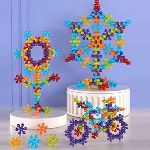 Blocs de construction DIY en forme de fleur de prunier, jouets éducatifs pour la maternelle, éducation préscolaire, jouets à assembler, vente en gros, 3-6 ans - Product Image 2