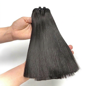 Extensiones de Cabello Humano Remy Liso Extremo, 100% Virgen Vietnamita, Doble Trama a Máquina, 3 Paquetes, Súper Doble Densidad, para Confección de Pelucas Completas - Product Image 1