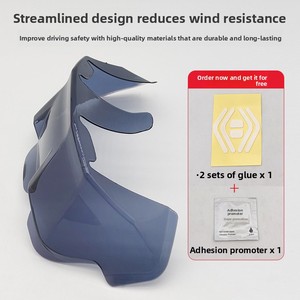 <span class=keywords><strong>ARAI</strong></span> RX7X VZ- Modificación de Cola de Casco, Cola Grande OLIVER, Ajuste Universal, Instalación sin Perforaciones - Product Image 2