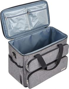 Free sample Taking the Case This multipurpose tote bag has several pockets for storing the majority of common <b>sewing</b> <b>machines</b> - Product Image 3