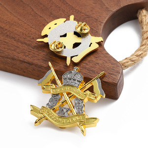 Tùy Chỉnh Hai Tone Vàng Bạc Mạ Chết Đúc Kim Loại 3D Logo Ve Áo <span class=keywords><strong>Pin</strong></span> Trâm - Product Image 4