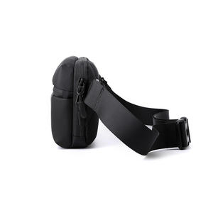 กระเป๋าคาดหน้าอกผู้ชายไนลอนสีดำกระเป๋าคาดเอวสำหรับการเดินทางเพื่อการพักผ่อนฤดูร้อนปี 2022 สีทึบหมายเลขสินค้า 2111 - Product Image 1