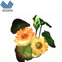 Rose Artificielle Fleur Lampes Fibre Optique Fleur Éclairage Romantique Veilleuses Chambre Dortoir Table Bonsaï Lampe
