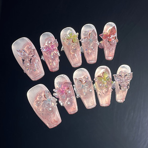 ออกแบบบรรจุภัณฑ์ตามสั่ง ขายส่งเล็บปลอมอะคริลิก เล็บปลอมสำเร็จรูป ผู้จำหน่ายขายส่ง เล็บปลอมเพชรประดับทำมือ - Product Image 6