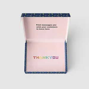 定制标志纸板纸箱运输邮件盒粉色化妆品套装化妆品邮寄护肤波纹包装盒