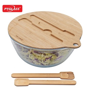 Grande Ciotola <span class=keywords><strong>Di</strong></span> Insalata <span class=keywords><strong>Di</strong></span> <span class=keywords><strong>Vetro</strong></span>-Miscelazione e Servire Piatto-Trasparente piatto <span class=keywords><strong>di</strong></span> Frutta <span class=keywords><strong>di</strong></span> <span class=keywords><strong>Vetro</strong></span> e Zuppa Ciotola <span class=keywords><strong>con</strong></span> <span class=keywords><strong>Coperchio</strong></span> <span class=keywords><strong>Di</strong></span> Bambù - Product Image 6