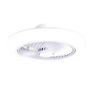 Lámpara de ventilador de techo eléctrica moderna y sencilla para dormitorio y comedor, lámpara de araña integrada con fuente de luz LED silenciosa de Sunday Gauge - Product Image 1