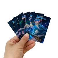 Kartu Permainan Kertas Tembaga Putih Cetak Khusus dengan Foil Holografik Matte dan Paket Foil Booster