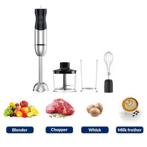 Licuadora de <span class=keywords><strong>dos</strong></span> velocidades Juego de licuadora de Mano Eléctrica de 400W Licuadora de mano 4 en 1 con cuchillas y varilla de acero inoxidable - Product Image 3