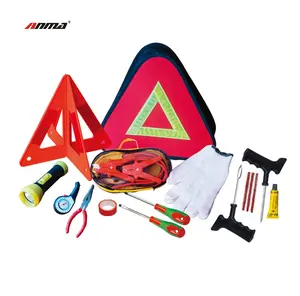 Kit di attrezzi di emergenza per Auto triangolo di avvertimento pieghevole riflettente di sicurezza per l'assistenza stradale in viaggio