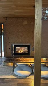 Insert de foyer encastré en fonte double face, noir mat, poêle à <span class=keywords><strong>bois</strong></span> d'intérieur - Product Image 4