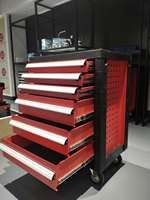Armoire à outils de garage en acier laminé à froid de 196 pièces avec 6 tiroirs, verrouillage central, support OEM/OBM, garantie de 3 ans, revêtement en poudre