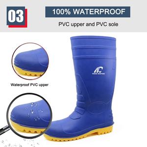 Bottes de sécurité en PVC à embout d'acier, certifiées CE, antidérapantes, imperméables, résistantes à l'huile, aux acides et aux alcalis, anti-perforation, pour la construction, OEM - Product Image 5