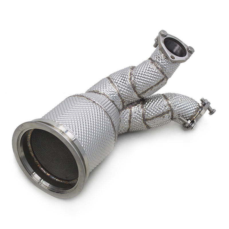 VantaFlow Performance Exhaust Catalyst Downpipe for Audi SQ5 3.0T 2019-2023 Stainless Steel 304 Heat Shield 1.5mm Thick High Temp TIG