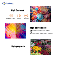 Canbest Fiw İç Mekan 3m X 4m LED Ekran Gob Smd LED Video Duvar Gösterge Kabini P1.2 P2.5 Sinema ve Film Salonları için LED Ekran