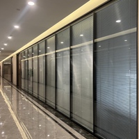 Steel Aluminum Double Glass Louver Room Divider Curtains Modern Simple Design 5-Year Warranty-Customizable for Office Living