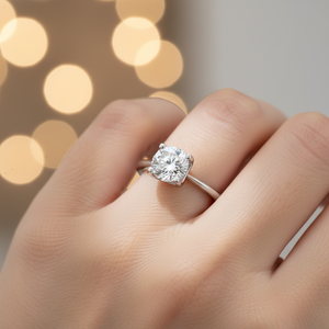 Bague en diamant de laboratoire certifié IGI avec diamant rond de 1 carat D VVS1, style tête de taureau, <span class=keywords><strong>solitaire</strong></span> en platine PT950, luxe pour un usage quotidien - Product Image 3