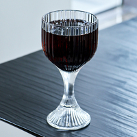 230ml verre gobelet tasse en gros classique sculpté cristal verre Champagne Cocktail Restaurant Bar haut pied verre vin tasse