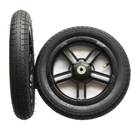Roues de poussette en plastique de 12 pouces, roues de chariot à tirer, roues de chariot en plastique pour jouets