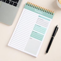 Cuaderno Personalizable con Espiral, Planificador Semanal: Agenda Diaria de Negocios A5 en Inglés