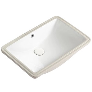 Ceramic Undermount Sink Square Single <b>Basin</b> Bathroom Vanity Stone <b>Basin</b> No Hole Faucet Mount Smooth Glaze Spraying - Product Image 1