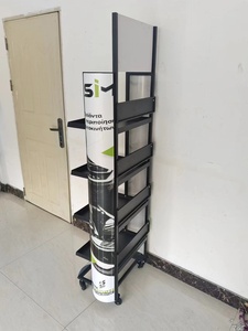 Tùy Chỉnh Sơn Giá Kim Loại Hiển Thị Đứng Miễn Phí Đứng Phong Cách Hiện Đại Cửa Hàng Hiển Thị Phun Sơn Lon Sẵn Sàng Có Thể Tháo Rời Thân Thiện Với Môi - Product Image 3