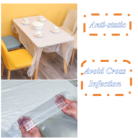 Housse de table rectangulaire jetable, personnalisée, antistatique et imperméable, utilisable pour les travaux ménagers, obtenue directement de l'usine