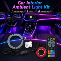Kit de Bande LED RGB RGBW pour Éclairage Ambiant de Voiture 2M USB 5V avec Synchronisation Musicale et Télécommande IR pour Ambiance Intérieure et Extérieure de Voiture, Vente Directe Usine