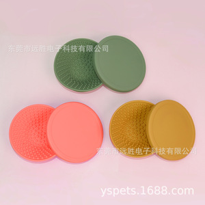 Bol en silicone pour animaux de compagnie, avec ventouse, forme ronde, pour l'alimentation des chats et des chiens, 175x175x70mm, anti-poussière, alimentation lente - Product Image 5
