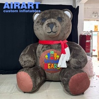 Décorations de fête, ours gonflable en peluche pour l'affichage