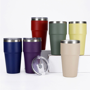 Vaso Terno aislado de 24oz, vaso de acero inoxidable 18/8 con tapa, Apto para lavavajillas, taza de viaje sin BPA para café helado - Product Image 1