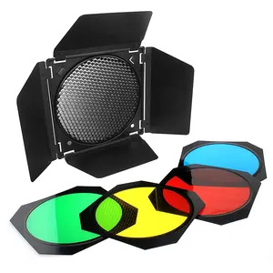 <span class=keywords><strong>Godox</strong></span> — porte de grange BD-04 avec grille en nid d'abeille et filtres à Gel de 4 couleurs pour réflecteur Standard de 7 pouces - Product Image 1