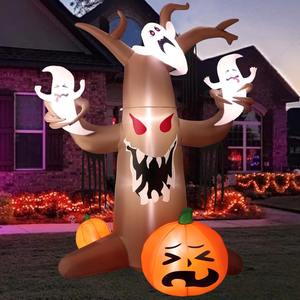 8ft inflable decoración de Halloween al aire libre LED Halloween árbol muerto con calabazas <span class=keywords><strong>fantasma</strong></span> Kalolary Blow up jardín césped decoración del hogar - Product Image 5
