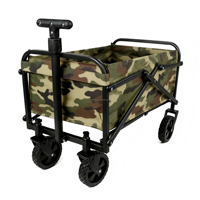 Chariot pliable en acier inoxydable pour enfants avec poignée télescopique pour jardin, plage, camping, poussette jouet