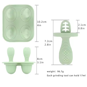 Silicone Popsicle khuôn trẻ mới biết đi mọc răng cứu trợ khay đá khuôn với nắp <span class=keywords><strong>Ice</strong></span> Pop khuôn Teether đào tạo muỗng - Product Image 6