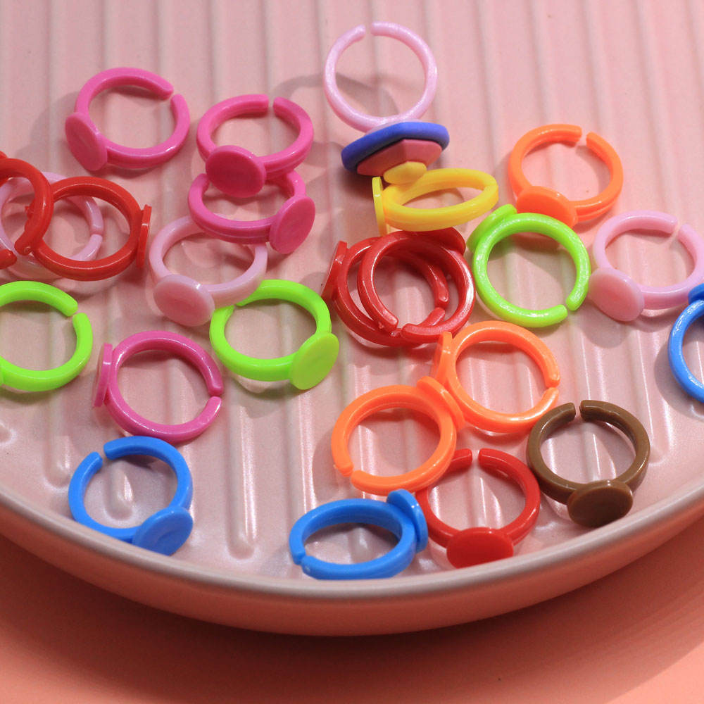 Plastic O Rings Colorful Adjustable Ring for Kids 1000pcs/lot Finger Chain  Accessories Supply