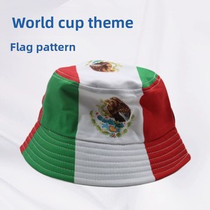 Chapeau de pêcheur <span class=keywords><strong>drapeau</strong></span> mexicain pour les fans, respirant, unilatéral, protection solaire quatre saisons pour hommes et femmes - Product Image 2