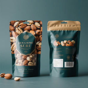 <span class=keywords><strong>Sachets</strong></span> en mylar avec fenêtre Emballage personnalisé refermable Noix Collations Alimentaires Pochette debout en plastique à fermeture éclair - Product Image 2