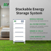 Système de batterie modulaire 10 kWh 15,36 kWh 25 kW empilable LiFePO4 pour système de stockage solaire résidentiel