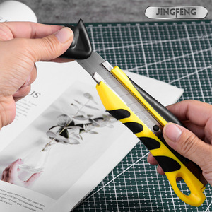Couteau utilitaire JINGFENG 160 mm, lame en acier au carbone revêtue de peau de tigre jaune, coupe-papier, outil multifonctionnel - Product Image 1