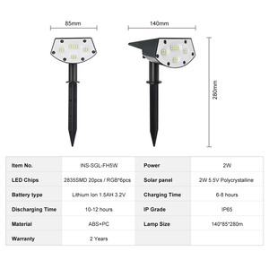 Lumière extérieure de pelouse de LED IP65 super lumineuse à énergie <span class=keywords><strong>solaire</strong></span> 220V 110V 5W éclairage de paysage de tache et de chemin de jardin économie d'énergie - Product Image 4