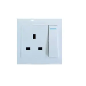 pc panel 13a 3 pin wall socket with 1 gang switch electrical wall socket home socket