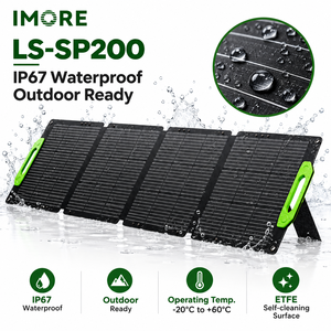 <b>200W</b> Foldable <b>Solar</b> <b>Panel</b> with MC4 Anderson XT60 DC5521 Connectors for Portable Power Stations Camping and Outdoor Travel Use - Product Image 3