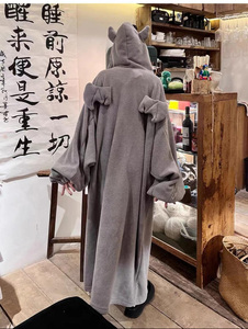 Little Devil Pijama Mujer Invierno Nuevo Coral Terciopelo Camisón Pareja Homestay Pijama - Product Image 4